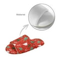 thumbnail image 5 of Xoenoiee Christmas Deer Tree Star Print Women's Open Toe Slippers Furry Slip-on Indoor Memory Foam House Shoes Cotton House Slippers with Anti-Skid Sole, 12-13 Women/11-12 Men, 5 of 7