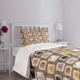 thumbnail image 5 of Ambesonne Cat Quilted Bedspread Set 2 Pcs, Patchwork Style Silly Faces, Twin Size, Multicolor, 5 of 6