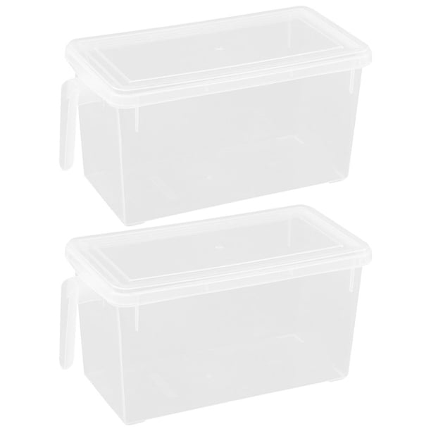 Caja de almacenamiento sellada para conservación de alimentos de cocina (2 unidades, transparente)