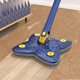 thumbnail image 1 of Fregona de limpieza giratoria de 360° con súper absorción de agua, fregona de esquina plegable automática para exprimir agua, fregona de limpieza de paredes con 2 paños de repuesto para limpieza de su, 1 of 11