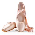 thumbnail image 2 of Ballet Pointe Shoes Ballet Slipper Dance Shoe 24.5-25cm Professional Ballet Shoes Pink Ballet Pointe Shoes With Toe Pad Protector For Girls Women, 2 of 5