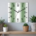 thumbnail image 6 of Sage Green White Ombre Wooden Wall Clock Silent Non Ticking, Modern Abstract Art Farmhouse Gradient Square Wall Clocks Battery Operated, Decor Clock for Home Office, Living Room, Kitchen, 10 Inch, 6 of 9