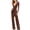 Coffee, variant on Summer Jumpsuits For Women Casual One Piece Jumpsuits V Neck Baggy Overalls Going Out Date Night Womens Rompers For Summer L