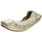 Yosi Samra Glitter Gold Bendable Ballet Flat Size 12C