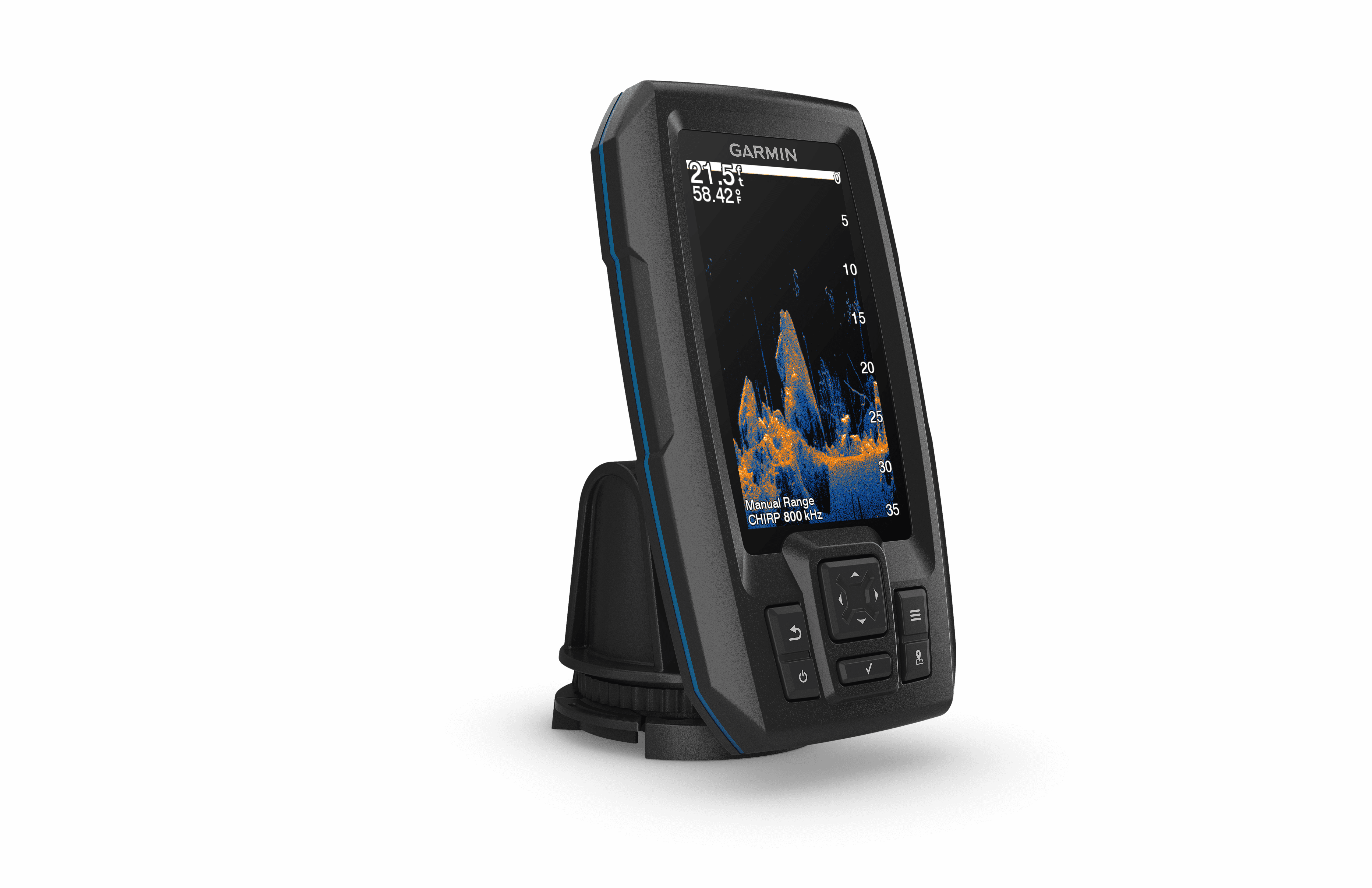 Garmin STRIKER Vivid 4cv, Easy-to-Use 4-inch Color Fishfinder and Sonar Transducer, Vivid Scanning Color Palettes