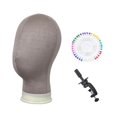 thumbnail image 2 of Cabeza de peluca con abrazadera de trípode de cabeza de maniquí pa peinado de sombreros Gris Zulema Cabeza de sombrero de maniquí, 2 of 8