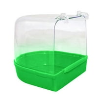 LINASHI Transparent Bird Bath Box Bird Cage Accessory Supplies Bathing Parakeet Bird Bathing Tub for Pet Small Birds Canary