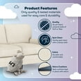 thumbnail image 4 of Serta Copenhagen 61" Rolled Arm Sofa, Easy Care Polyester, Loveseat or Couch for Small Spaces, Buckwheat Beige, 4 of 16