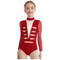 thumbnail image 1 of Moggemol Combinaison de Danse Ballet Performance pour Filles Enfants Combinaison de Patinage Artistique en Maille Rouge 8, 1 of 7