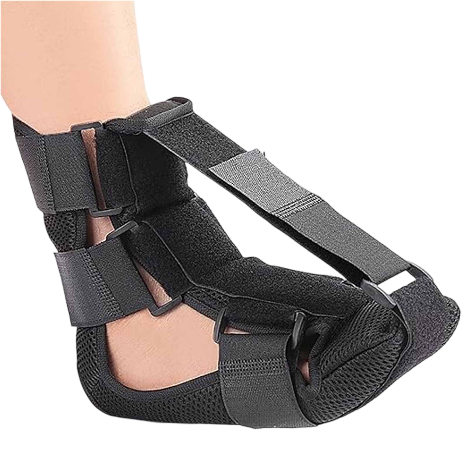 Ankle Support Brace with Adjustable Straps and Inner Stabilizer for Sports Protection and Recovery - Breathable Mesh Design for Running, Basketball, Fitness, Size L (28x15x23cm) Black