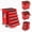 Red, variant on TacleeKii Rolling Tool Chest with 5 Drawers, Metal Tool Storage Cabinet with Locking System, Portable Tool Cart Organizer for Garage Workshop, Black