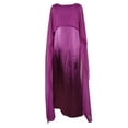 thumbnail image 1 of asddcavvf Robes pour Femmes Musulmanes Col Rond Ample Robe Mi-Longue en Chiffon, 1 of 8