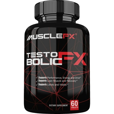 Muscle FX Testobolic FX 60 Vegetarian Tablets – Lean Muscle Mass Testosterone Supplement - Men's Testosterone Booster for lean Muscle, Drive, & Energy - Natural Stamina & Strength Booster