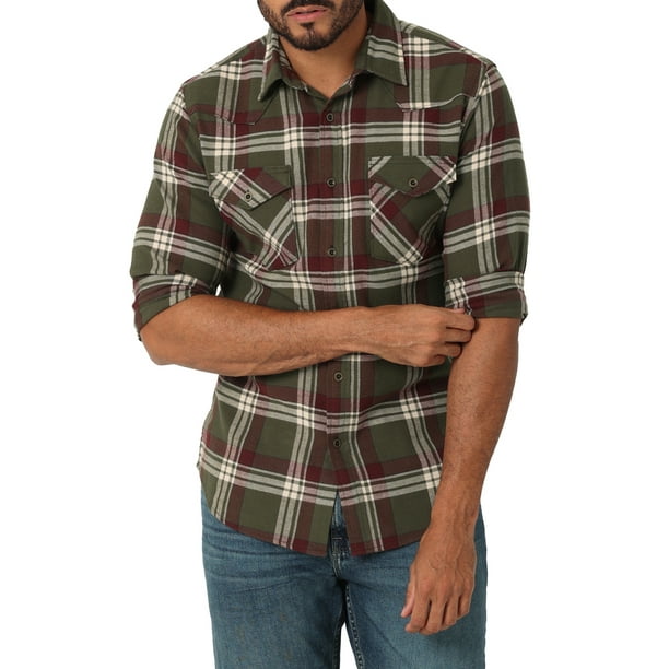 Wrangler® Men's Long Sleeve Slim Fit Woven Shirt 