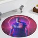 thumbnail image 5 of Kylian Mbappé-theme Round Coral Fleece Floor Mat, Non-Slip Non-Shedding Washable Durable Area Rug for Living Room Bedroom Kids Room, 60CM, 5 of 6