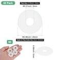 thumbnail image 3 of Uxcell 40-Pack M8 Nylon Flat Washers 8mm ID 25mm OD 2mm Thick Plain Washer Fastener Sealing Spacer Gasket Ring White, 3 of 6