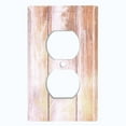 thumbnail image 2 of Metal Light Switch Plate Outlet Cover (Image of Beige Fir Fence FEN008), 2 of 13