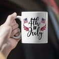 thumbnail image 5 of 4th of July Coffee Mug Unique Drink Tea Cup Fourth of July Independence Day Minimalist Cups American Flag Design Porcelain Mugs for Home Kitchen Bar Club Coffee Shop Office, 5 of 5