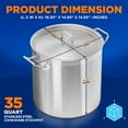 thumbnail image 2 of NutriChef 35 Quart Heavy Duty Induction Soup Pot W/ Stainless Steel Lid & Strong Riveted Handles, 2 of 8