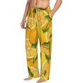 thumbnail image 2 of Fotbe Yellow Limes Men's Pajama Pants,Sleepwear Pants,Pj Bottoms Drawstring And Pockets-XX-Large, 2 of 9