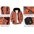 thumbnail image 3 of Aihuaihua Boys Plaid Button Down Shirt Kids Long Sleeve Casual Plaid Lightweight Jacket Teen Girls Coat with Hood Back to School Preppy Clothes Unisex Size 5-16T, 3 of 8