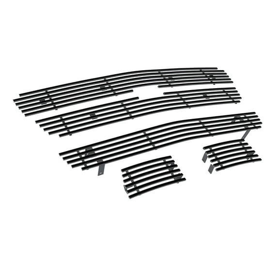 APS Black Horizontal Billet Grille Compatible with Chevy Silverado 1500 SS 2003-2005 Combo N19-H68876C