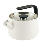 KitchenAid Enamel-on-Steel 2 Quart Teakettle, White