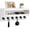 White, variant on Key and Mail Holder Wall Mount, Key Hanger with Long Storage Box and 6 Hooks for Coat, Dog Leash, Home Decor Rack, House Accessories, Entry Way Organizer (Black)