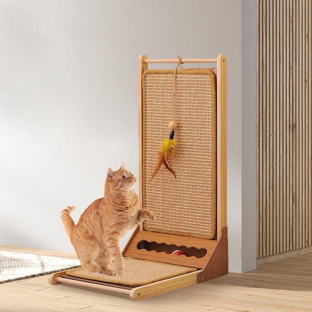 Rascador para gatos Tablero para rascar para gatos Juguete de escalada estable Nido Cama Poste para rascar para gatos Alfombrilla para rascar para Yinane Rascador vertical para gatos