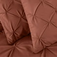 thumbnail image 5 of Chezmoi Collection Sydney 7-Piece Pinch Pleat Comforter Set, Lightweight Pintuck Bedding for All Season, King, Terracotta, 5 of 9