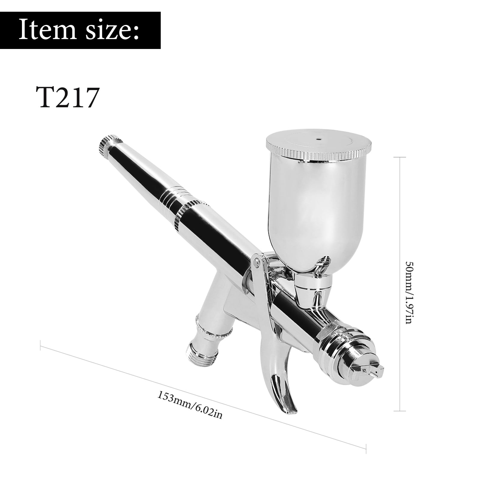 Elowen T217 Kit Kit T217 Airbrush Kit 0.5mm Air Brush Set with 15CC Paint Fluids Cups for Car Model DIY Painting Makeup Nail Art Cake Decorating Design