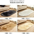 thumbnail image 2 of Zhuge 1 Pc 23.6×40 Dark Blue Oval Area Rug, Non-Slip Washable Plush Durable Acrylic Rug with Suede Lining for Living Room & Bedroom, 2 of 5