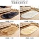 thumbnail image 2 of Xiao Hua Alfombra ovalada morada de 1 pieza (60×90 cm) - Alfombra de felpa para sala de estar, lavable, suave para dormitorio, antideslizante, ovalada, de acrílico duradero con forro de gamuza., 2 of 5