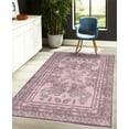 thumbnail image 4 of Boho Decorative Rug, Vintage Look Ethnic Look Pattern of Paisley Details and Bohemian Feels Damask, Quality Carpet for Bedroom Dorm and Living Room, 6 Sizes, Plum and Pale Pink, by Ambesonne, 4 of 4