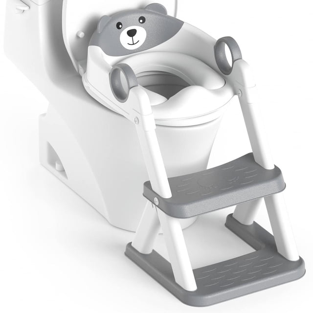 Asiento de Entrenamiento Rabb 1st Blanco Mejorado con Protector de Salpicaduras y Taburete Antidesli