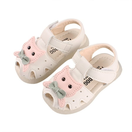 

Binmer Toddler Baby Girls Cartoon Cat Bow Cute Hollow Out Soft Crib Kids Summer Sandals