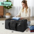 thumbnail image 5 of Pakyozj Extra Large Storage Tote with Zippers & Carrying Handles, Heavy-Duty Oxford Fabric Moving Bags for Laundry, Space Saving, Storage, 5 of 7