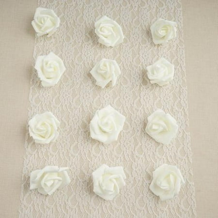 Balsacircle 12 Artificial Foam Rose Flower Heads Mini Flowers