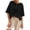 A#Black348, variant on Puliio Womens Solid Linen Henley Blouse Short Sleeve Loose Casual Summer Everyday Tunic Top