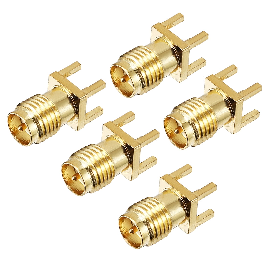 5 Pcs End Launch PCB Mount RPSMA Female Straight RF Coaxial Adapter
