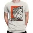 thumbnail image 2 of Smartprints Vintage Leopard Drinking Art Men's T-Shirt Off White, Cotton, 2XL, 2 of 3