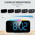 thumbnail image 4 of SDNall Led Wall Clock, Led Wall Lights, Table for 2, Rgb Digital Wall Clock Temp Date Week Auto Dimmable Snooze Table Clock Rgb Night Light 12/24H 2 Alarms Led Clock, Light Alarm Clock, 4 of 8