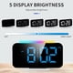 thumbnail image 4 of Reloj de Pared Digital Xihbxyly RGB Temp Fecha Semana 12/24 H 2 Alarmas, 4 of 7
