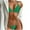 Green, variant on Womens Bikini Set Small Circle Patchwork Solid Brazilian Swimwear Two Pieces Swimsuit Padded Thong Bathing Suits