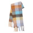 thumbnail image 1 of Bufanda a cuadros de colores grandes de cachemira para mujer Bufanda cálida para invierno, 1 of 7