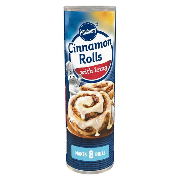 Pillsbury Cinnamon Rolls with Icing, Ready to Bake, 351 g, 8 ct, Makes 8, 351 g