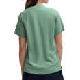 thumbnail image 3 of Working Uniform for Women Solid Color V Neck Plus Size Workwear Shirt Short Sleeve Loose Fit T-Shirts with Pockets (Mint green), 3 of 5