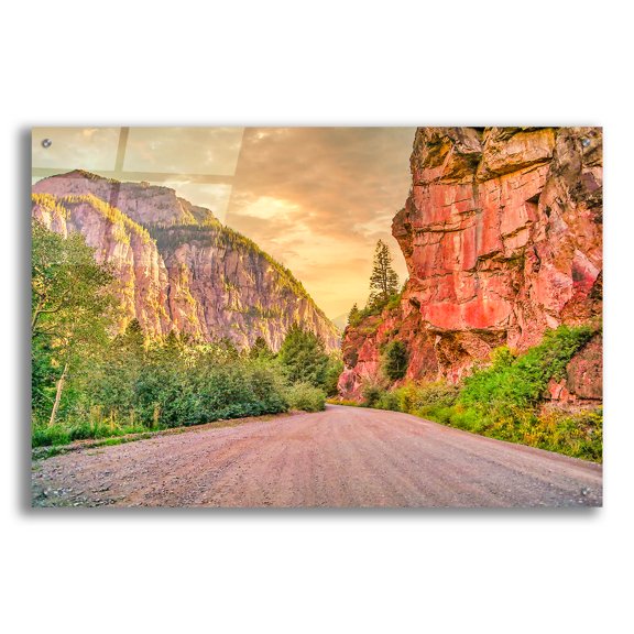 Epic Art 'San Juan Mountain Road' by Mark A Paulda, Acrylic Glass Wall Art, 36"x24"