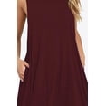 thumbnail image 6 of Women's Full Size Round Neck Sleeveless Dress with Pockets 95% rayon and 5% spandex for Everyday Casual Comfort, 6 of 17