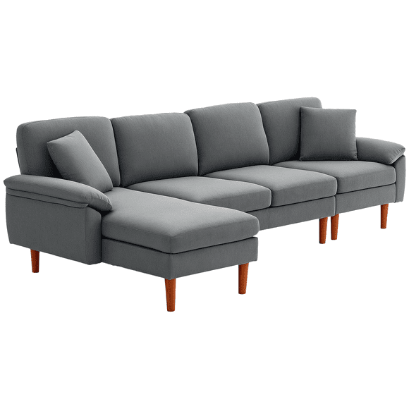 HOMCOM Changeable Sectional Sofa with Changeable Chaise Lounge, Inflatable, Dark Grey